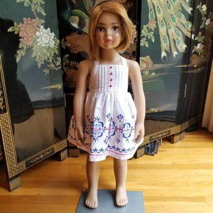 Gymboree Size 12 Months Solid White Halter Dress